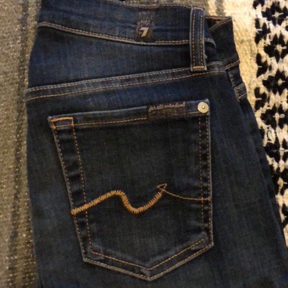 7 For All Mankind Dark Wash Denim Size 26 - Picture 4 of 5